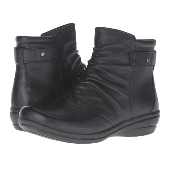 Dansko Women's May Black Leather Short Slouch Boot Flat Comfort - Size 37 - Picture 1 of 10